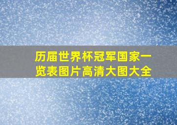 历届世界杯冠军国家一览表图片高清大图大全