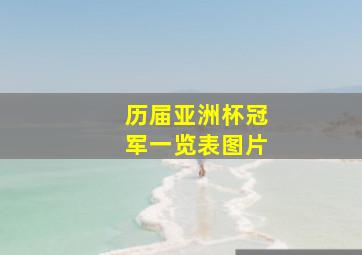 历届亚洲杯冠军一览表图片