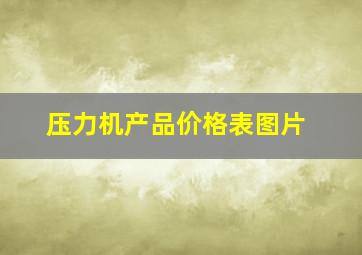 压力机产品价格表图片