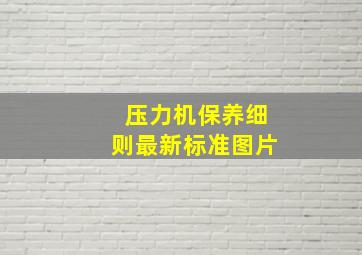 压力机保养细则最新标准图片