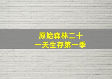 原始森林二十一天生存第一季