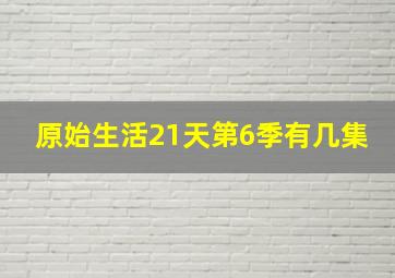 原始生活21天第6季有几集