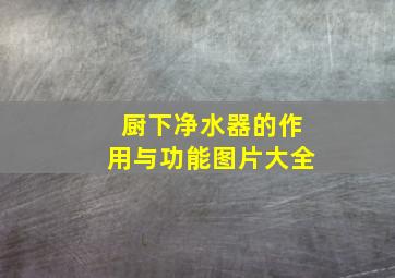 厨下净水器的作用与功能图片大全