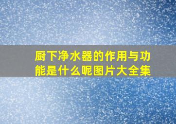 厨下净水器的作用与功能是什么呢图片大全集