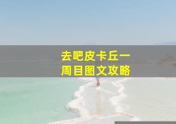 去吧皮卡丘一周目图文攻略