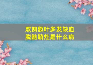 双侧额叶多发缺血脱髓鞘灶是什么病