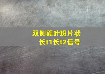 双侧额叶斑片状长t1长t2信号