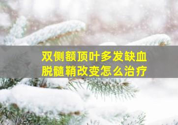 双侧额顶叶多发缺血脱髓鞘改变怎么治疗