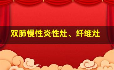 双肺慢性炎性灶、纤维灶