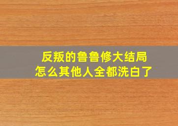 反叛的鲁鲁修大结局怎么其他人全都洗白了