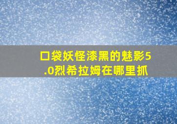 口袋妖怪漆黑的魅影5.0烈希拉姆在哪里抓