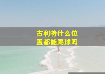 古利特什么位置都能踢球吗