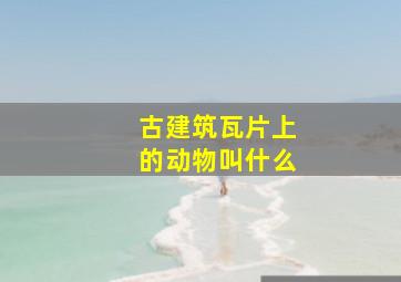 古建筑瓦片上的动物叫什么