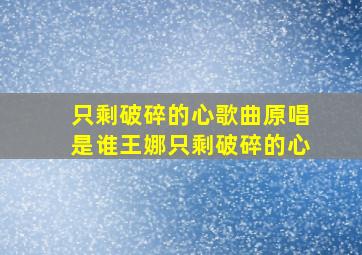 只剩破碎的心歌曲原唱是谁王娜只剩破碎的心