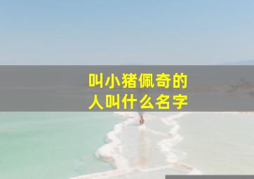 叫小猪佩奇的人叫什么名字