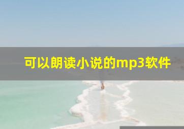 可以朗读小说的mp3软件