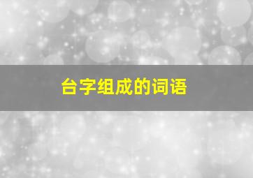 台字组成的词语