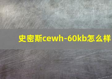 史密斯cewh-60kb怎么样