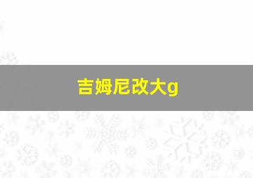 吉姆尼改大g