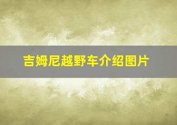 吉姆尼越野车介绍图片