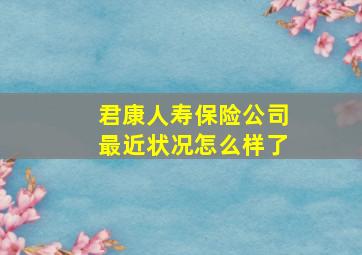 君康人寿保险公司最近状况怎么样了