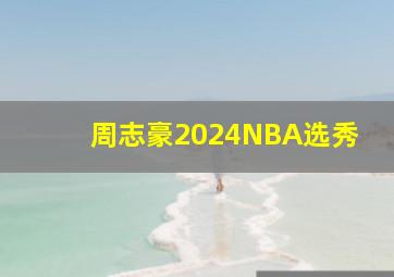 周志豪2024NBA选秀