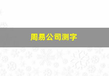 周易公司测字