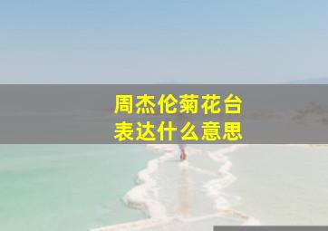 周杰伦菊花台表达什么意思