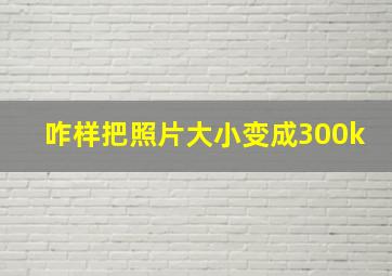 咋样把照片大小变成300k