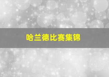 哈兰德比赛集锦