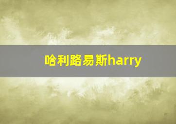 哈利路易斯harry