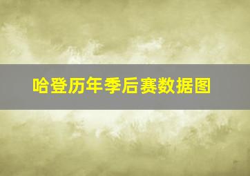 哈登历年季后赛数据图