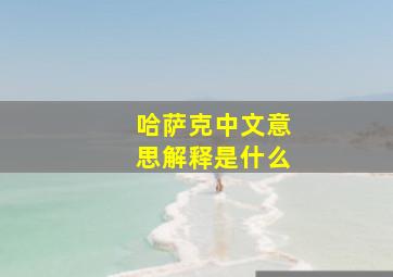 哈萨克中文意思解释是什么