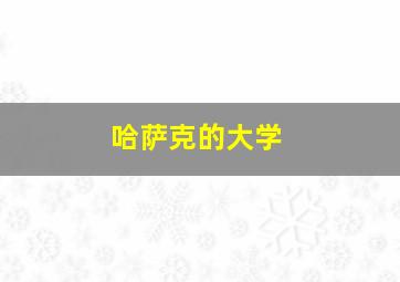 哈萨克的大学