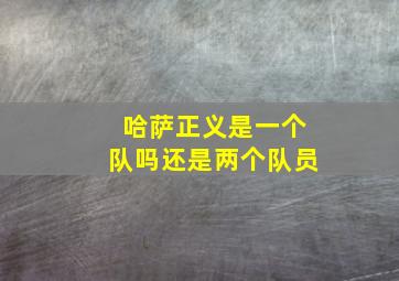 哈萨正义是一个队吗还是两个队员