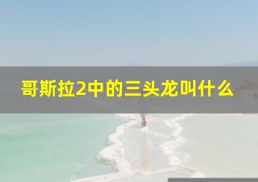 哥斯拉2中的三头龙叫什么