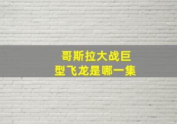 哥斯拉大战巨型飞龙是哪一集