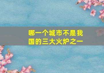 哪一个城市不是我国的三大火炉之一