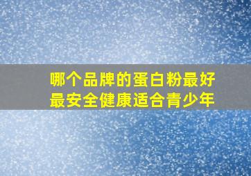 哪个品牌的蛋白粉最好最安全健康适合青少年