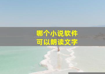 哪个小说软件可以朗读文字