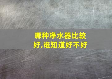 哪种净水器比较好,谁知道好不好