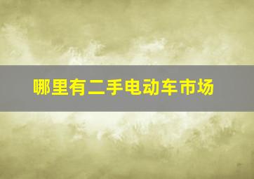 哪里有二手电动车市场