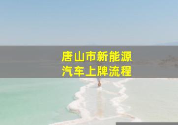 唐山市新能源汽车上牌流程