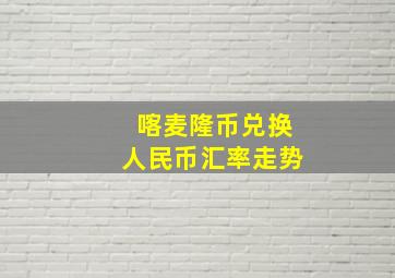 喀麦隆币兑换人民币汇率走势