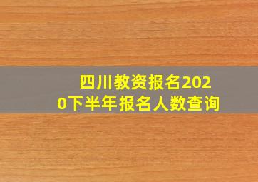 四川教资报名2020下半年报名人数查询