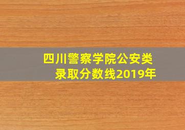 四川警察学院公安类录取分数线2019年