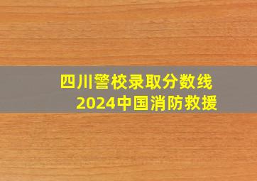 四川警校录取分数线2024中国消防救援