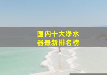 国内十大净水器最新排名榜