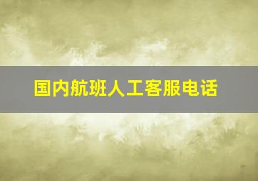 国内航班人工客服电话