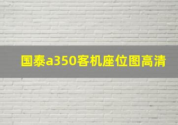 国泰a350客机座位图高清